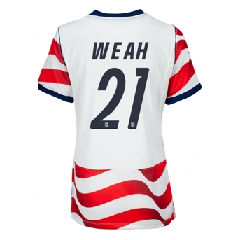 Billige Fotballdrakt Forente stater Timothy Weah #21 Replika Hjemmedrakt Dame VM 2026 Kortermet